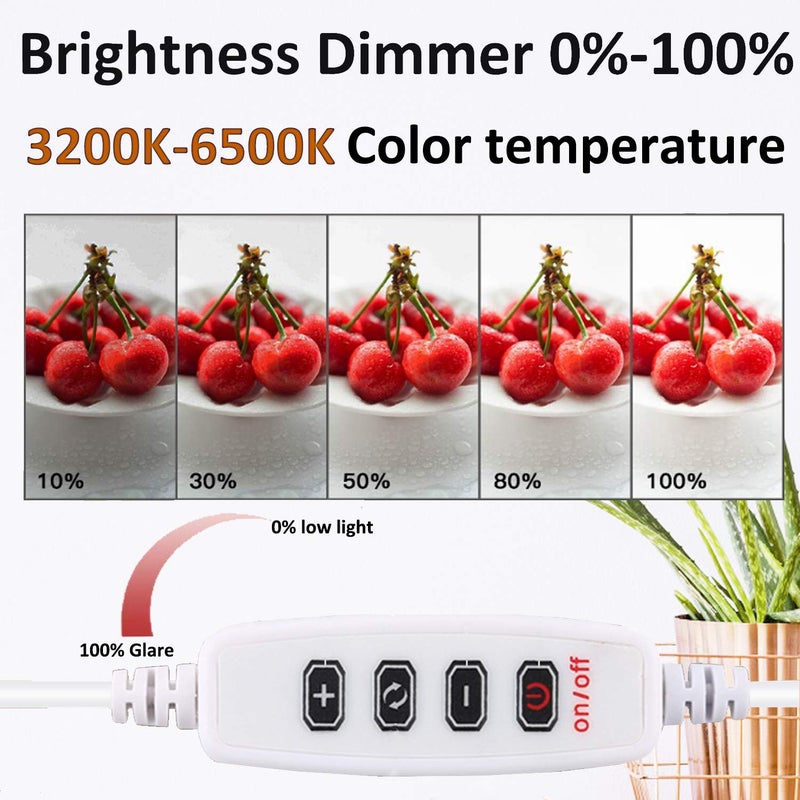 DUCLUS Photo Studio Light Box Kit, 12inch x 12inch Photography Adjustable Light Box with 128pcs SMD LED Beads, Portable Photo Shooting Tent with White Light Warm Light and 6 Color Background - Image 3